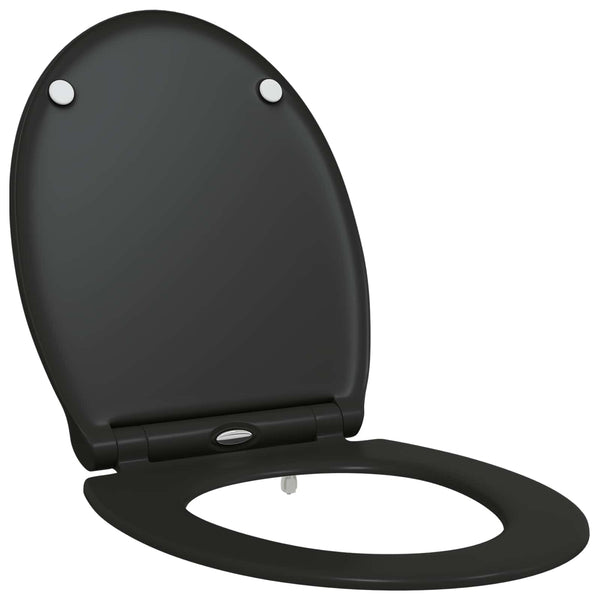 WC-istuin Musta 45,5 x 37,5 x 3,8 cm Duroplast