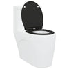WC-istuin Musta 45,5 x 37,5 x 3,8 cm Duroplast
