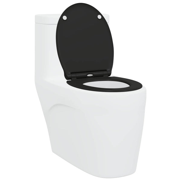 WC-istuin Musta 45,5 x 37,5 x 3,8 cm Duroplast