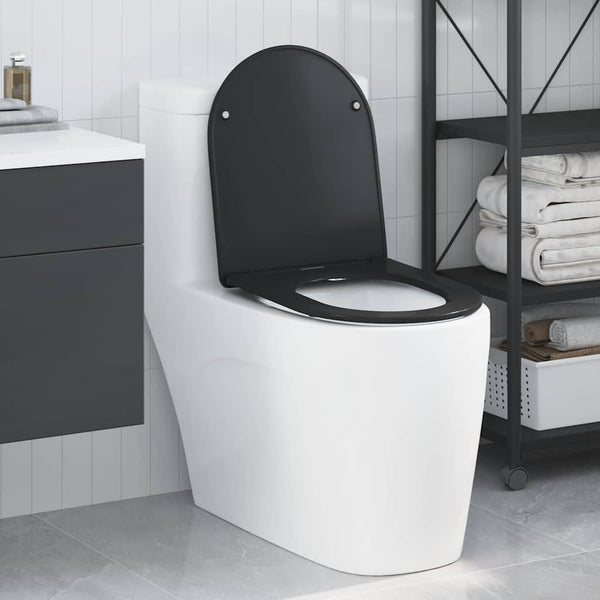 WC-istuin Musta 47 x 36 x 3,4 cm Duroplast