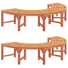 Puun penkki 8 -Seater 2 kpl 160 x 80 x 45cm Tiheä Eukalyptuspuu