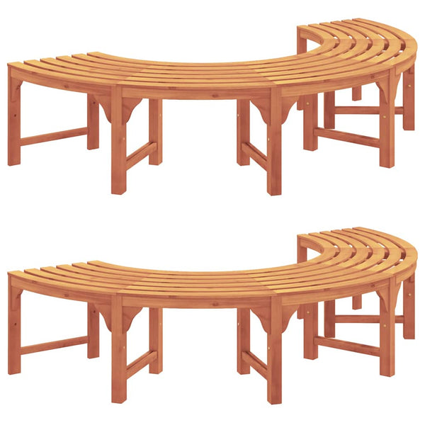 Puun penkki 8 -Seater 2 kpl 160 x 80 x 45cm Tiheä Eukalyptuspuu