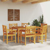 Ruskea puutarhan tuoli Burihovici 56x56x90cm (6 pcs, akaasiapuu)