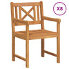 Ruskea puutarhan tuoli Amsela 56x56x90cm (8 pcs, akaasiapuu)