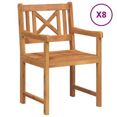 Ruskea puutarhan tuoli Amsela 56x56x90cm (8 pcs, akaasiapuu)