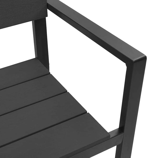 Puutarhapenkki Musta 118 x 54 x 77cm Teräs
