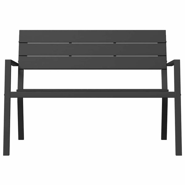 Puutarhapenkki Musta 118 x 54 x 77cm Teräs