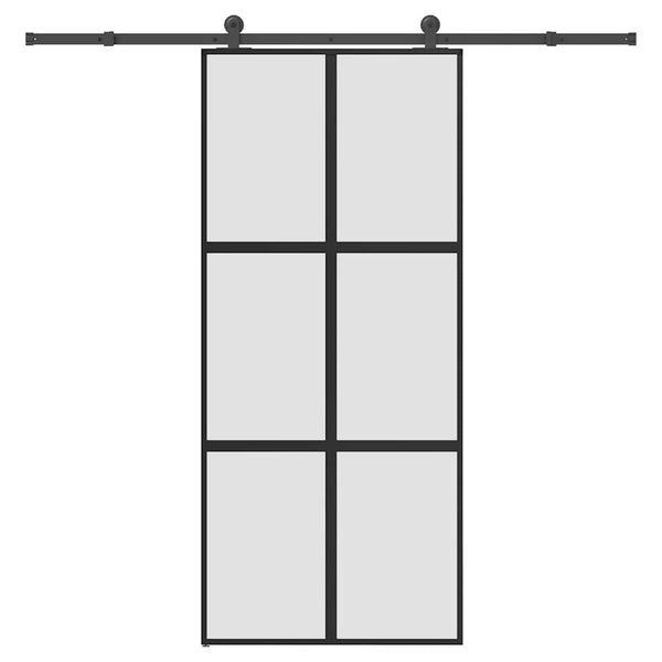 liukuovi laitteistosarjalla 90x205cm karkaistu lasi ja alumiini