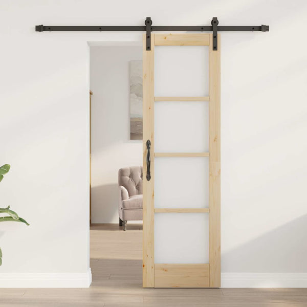 Liukuovi ORKDAL Luonnollinen 61 x 198,5 cm Täysi mänty ja lasi