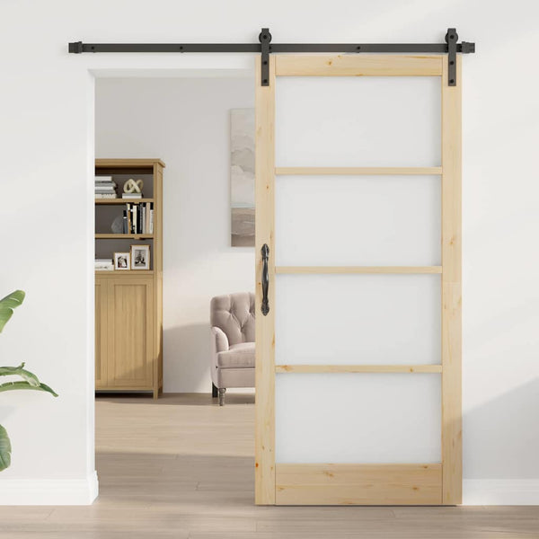 Liukuovi ORKDAL Luonnollinen ja musta 93 x 202 cm