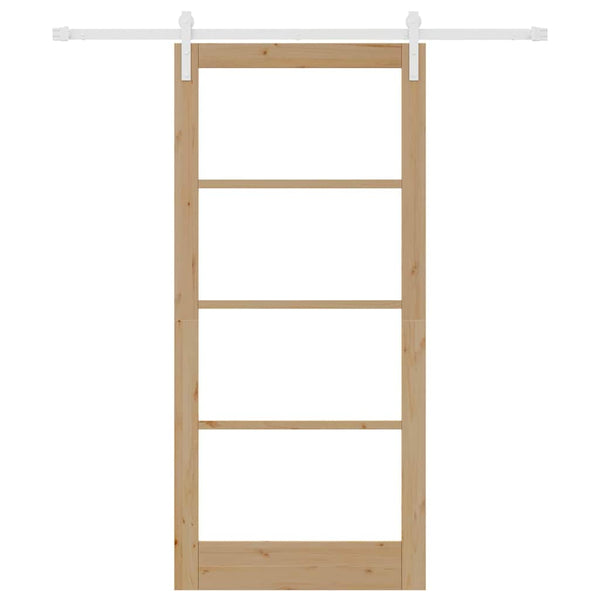 Liukuovi ORKDAL Luonnollinen 93 x 202 cm Täysi mänty ja lasi