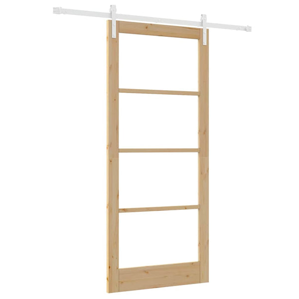 Liukuovi ORKDAL Luonnollinen 93 x 211 cm Täysi mänty ja lasi