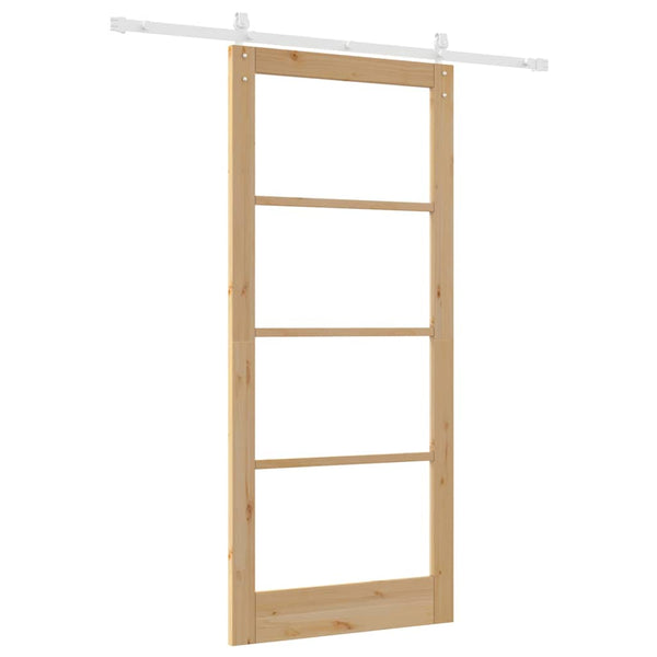 Liukuovi ORKDAL Luonnollinen 93 x 211 cm Täysi mänty ja lasi