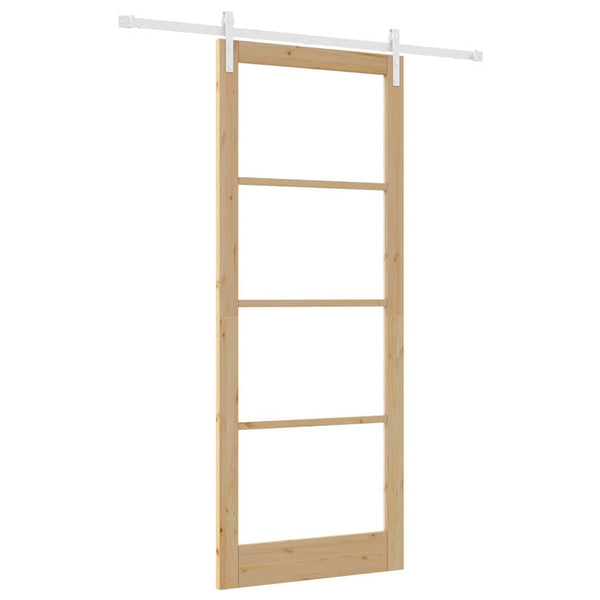 Liukuovi ORKDAL Luonnollinen 93 x 232 cm Täysi mänty ja lasi