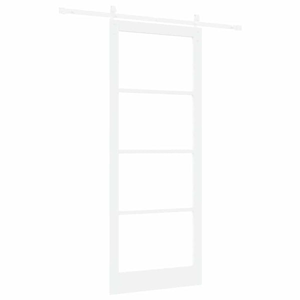 Liukuovi ORKDAL Valkoinen 93 x 232 cm Täysi mänty ja lasi