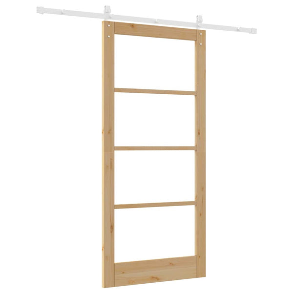 Liukuovi ORKDAL Luonnollinen 93 x 202 cm Täysi mänty ja lasi