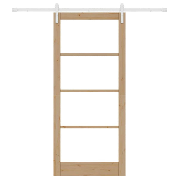 Liukuovi ORKDAL Luonnollinen 93 x 211 cm Täysi mänty ja lasi
