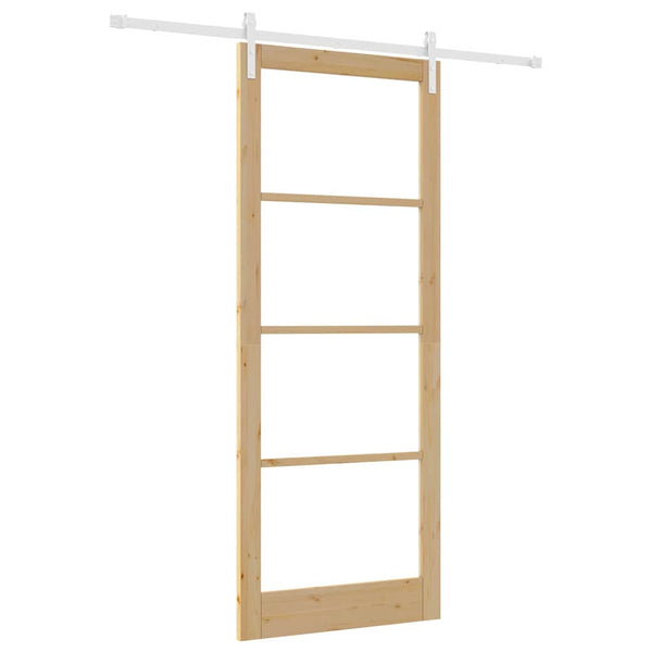 Liukuovi ORKDAL Luonnollinen 93 x 232 cm Täysi mänty ja lasi
