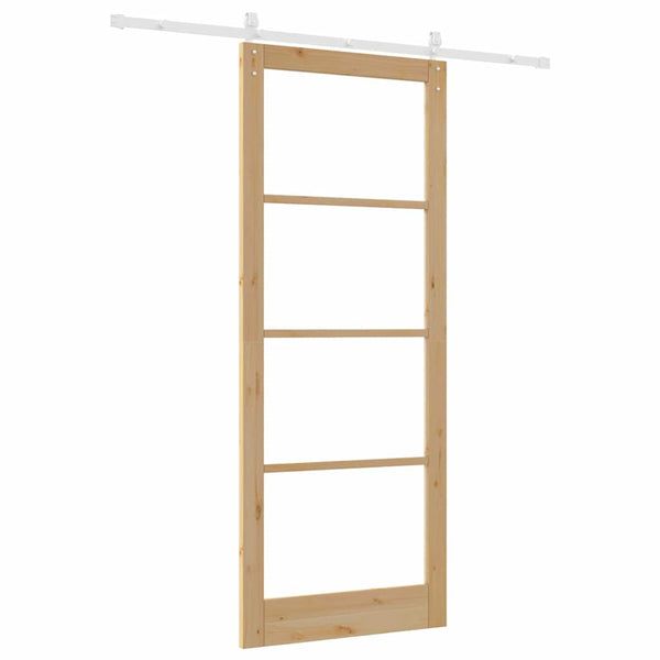 Liukuovi ORKDAL Luonnollinen 93 x 232 cm Täysi mänty ja lasi