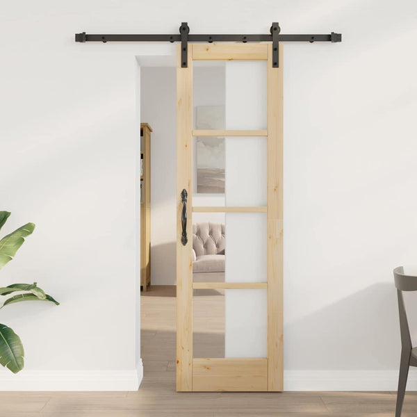 Liukuovi ORKDAL Luonnollinen 61 x 198,5 cm Täysi mänty ja lasi