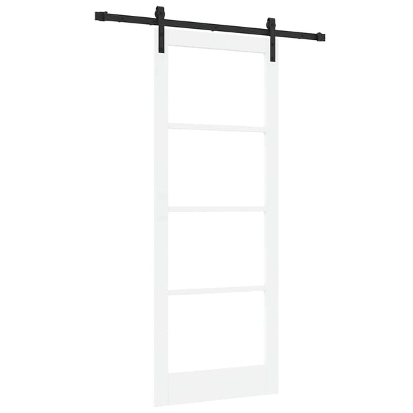 Liukuovi ORKDAL Valkoinen 83 x 211 cm Täysi mänty ja lasi