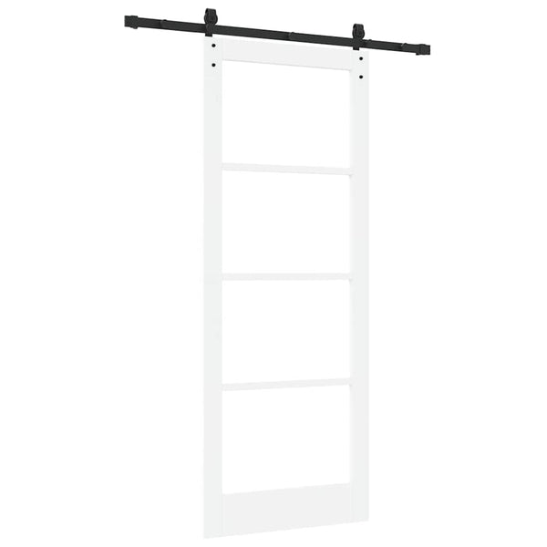Liukuovi ORKDAL Valkoinen 83 x 211 cm Täysi mänty ja lasi