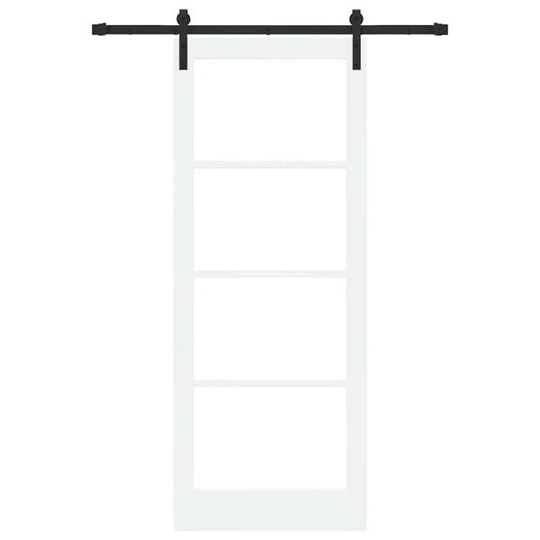 Liukuovi ORKDAL Valkoinen 83 x 211 cm Täysi mänty ja lasi