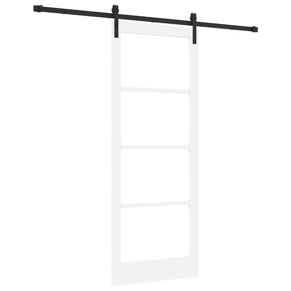 Liukuovi ORKDAL Valkoinen 83 x 211 cm Täysi mänty ja lasi