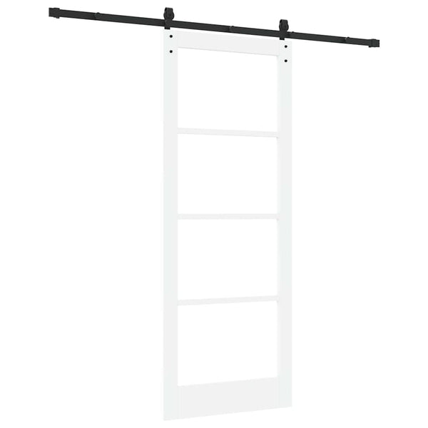 Liukuovi ORKDAL Valkoinen 83 x 211 cm Täysi mänty ja lasi