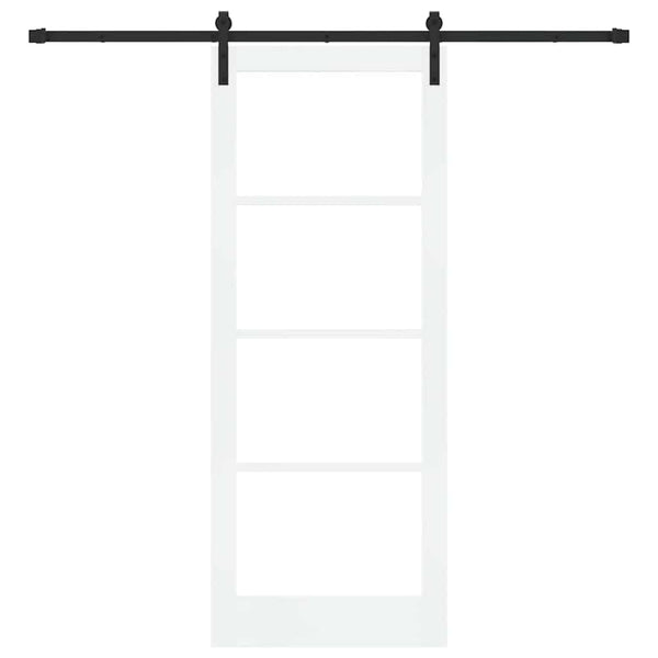 Liukuovi ORKDAL Valkoinen 83 x 211 cm Täysi mänty ja lasi
