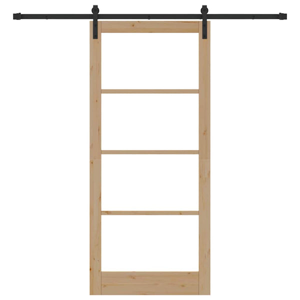 Liukuovi ORKDAL Luonnollinen 93 x 211 cm Täysi mänty ja lasi