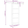 Liukuovi ORKDAL 83 x 211 cm Täysi mänty ja lasi