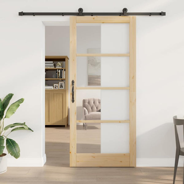 Liukuovi ORKDAL 93 x 211 cm Täysi mänty ja lasi