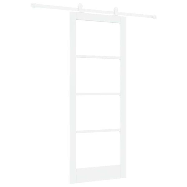 Liukuovi ORKDAL 83 x 211 cm Täysi mänty ja lasi valkoinen