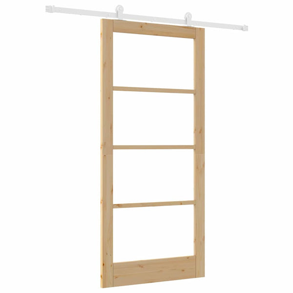 Liukuovi ORKDAL 93 x 202 cm Täysi mänty ja lasi Luonnollinen