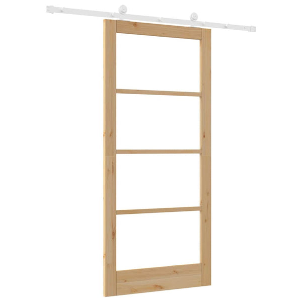Liukuovi ORKDAL 93 x 202 cm Täysi mänty ja lasi Luonnollinen
