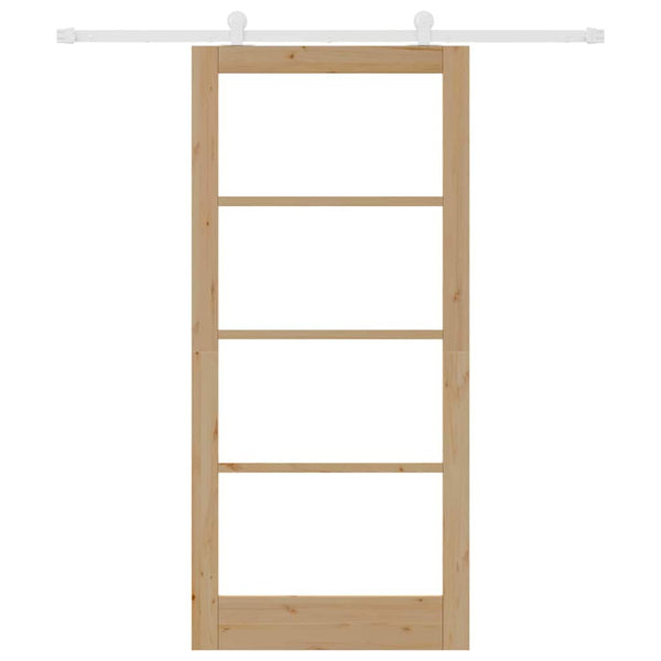 Liukuovi ORKDAL 93 x 202 cm Täysi mänty ja lasi Luonnollinen