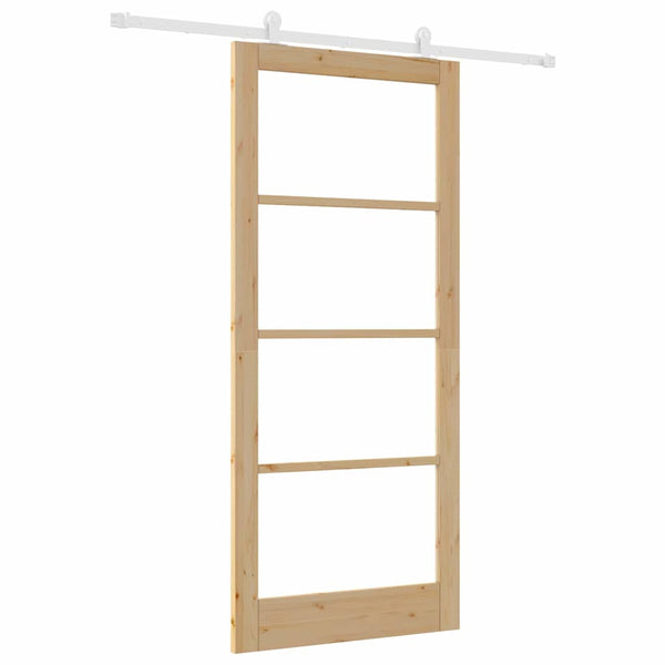 Liukuovi ORKDAL 93 x 211 cm Täysi mänty ja lasi Luonnollinen