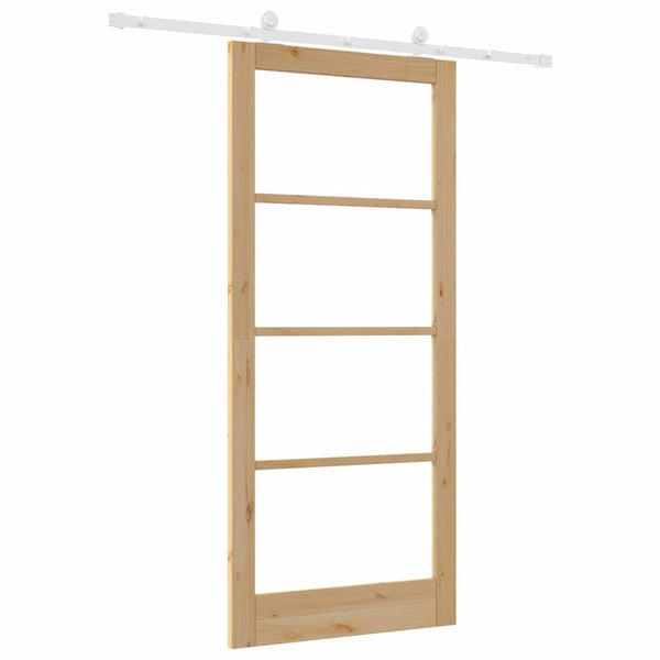 Liukuovi ORKDAL 93 x 211 cm Täysi mänty ja lasi Luonnollinen
