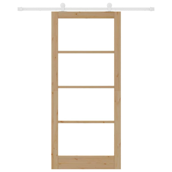 Liukuovi ORKDAL 93 x 211 cm Täysi mänty ja lasi Luonnollinen