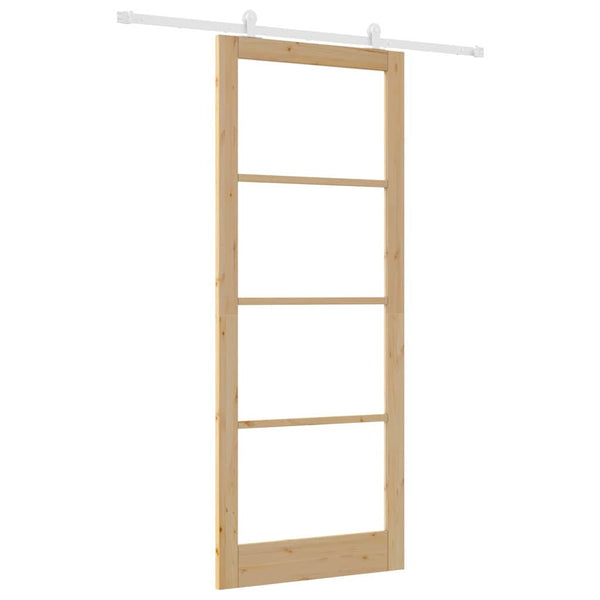Liukuovi ORKDAL 93 x 232 cm Täysi mänty ja lasi Luonnollinen