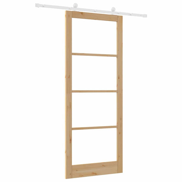 Liukuovi ORKDAL 93 x 232 cm Täysi mänty ja lasi Luonnollinen