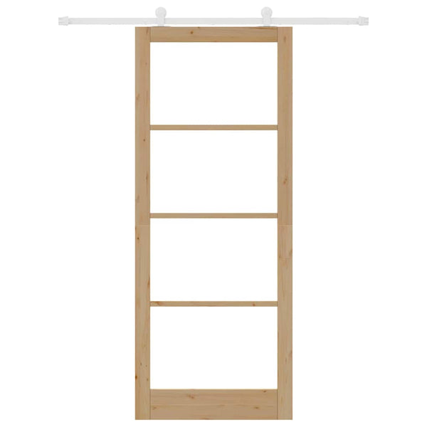 Liukuovi ORKDAL 93 x 232 cm Täysi mänty ja lasi Luonnollinen