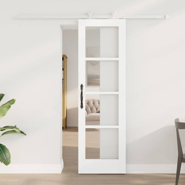 Liukuovi ORKDAL 61 x 198,5 cm Täysi mänty ja lasi valkoinen
