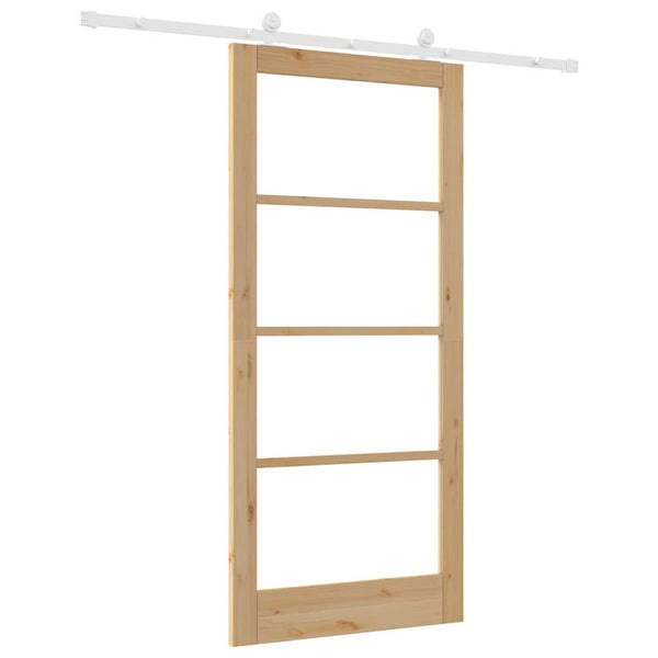 Liukuovi ORKDAL 93 x 202 cm Täysi mänty ja lasi Luonnollinen