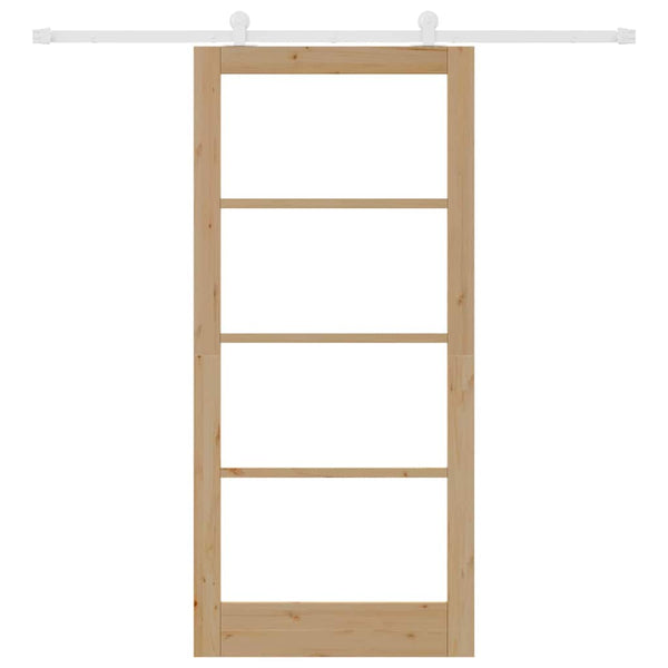 Liukuovi ORKDAL 93 x 202 cm Täysi mänty ja lasi Luonnollinen