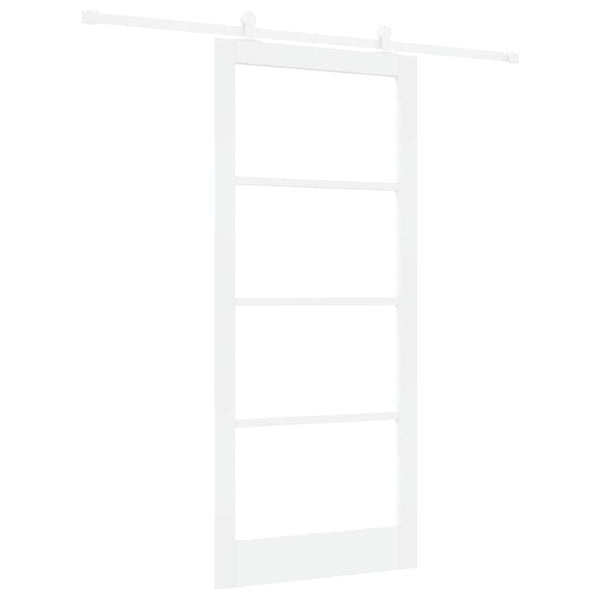 Liukuovi ORKDAL 93 x 211 cm Täysi mänty ja lasi valkoinen