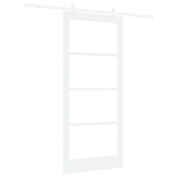 Liukuovi ORKDAL 93 x 211 cm Täysi mänty ja lasi valkoinen