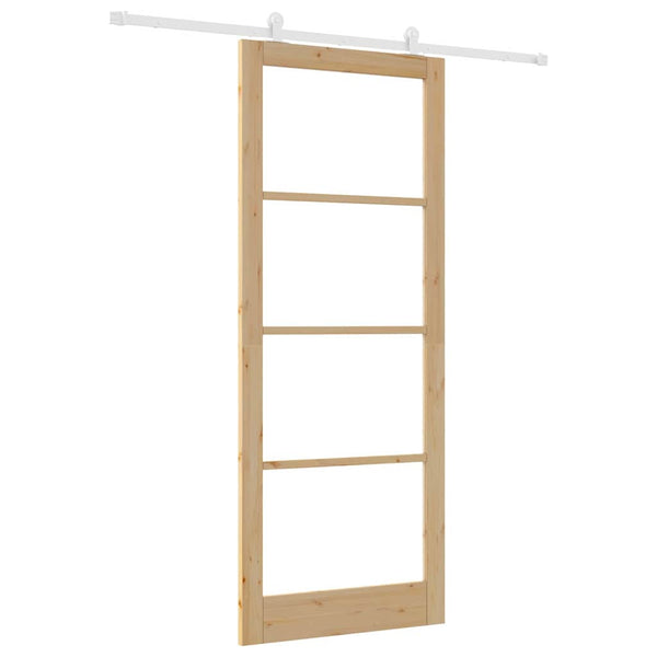 Liukuovi ORKDAL 93 x 232 cm Täysi mänty ja lasi Luonnollinen