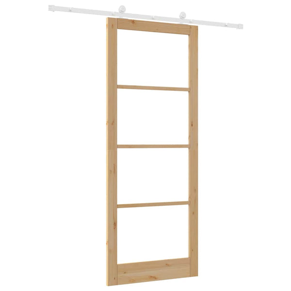 Liukuovi ORKDAL 93 x 232 cm Täysi mänty ja lasi Luonnollinen